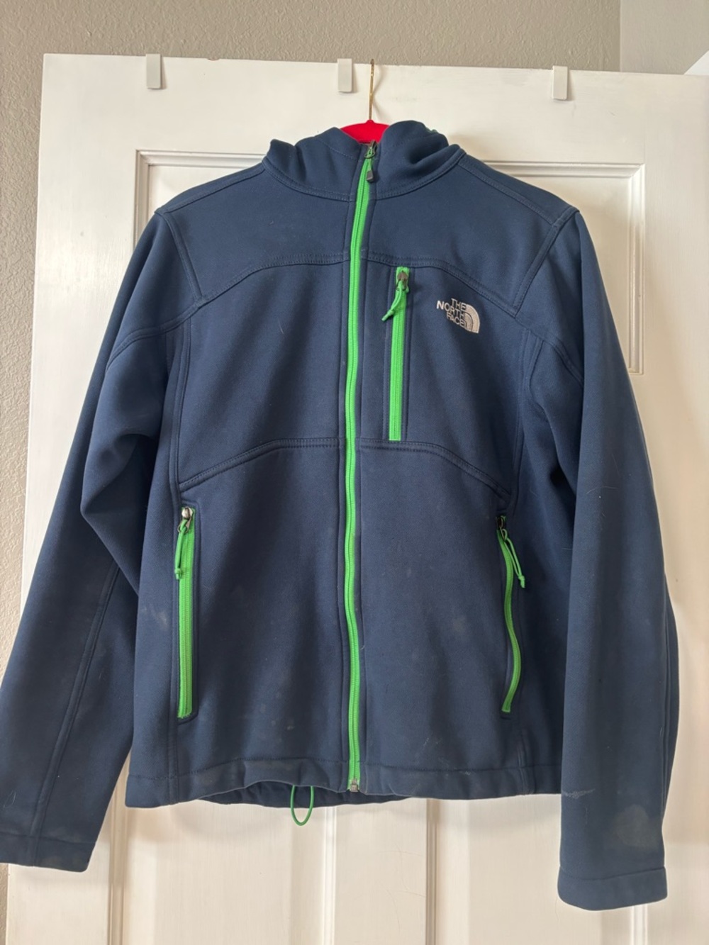 The North Face Navy Jacket with Lime Green Zippers